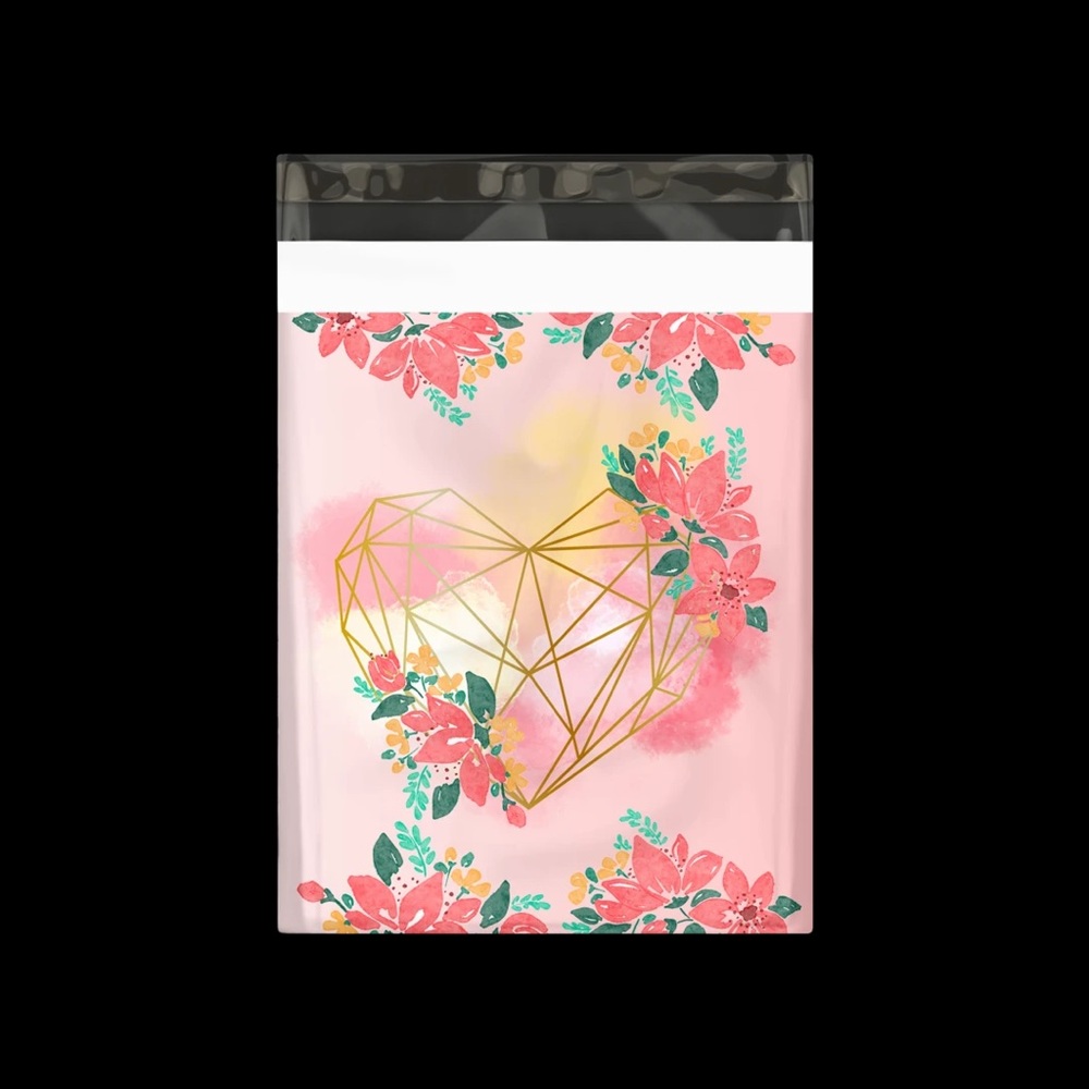 50 10X13 Geometric Heart Poly Mailers Shipping Envelopes Bags PRICE IS FIRM - Picture 6 of 7